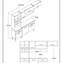 Ver imagem 3 de Cozinha Compacta Modulada 4 Peças Santiago 197,5x250x38,5 cm Bege/Ipê/Cristalo/Petra