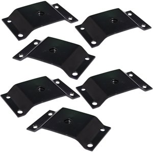 Kit 6 Chapinhas Chapa Elevada Fixação Pés Palito Rosca 5/16 Preto G59 Gran Belo Puff Aparador Banco 
