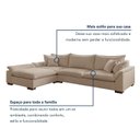 Ver imagem 7 de Sofá de Canto 6 Lugares com Chaise Modulado 280cm com Base em Madeira Maciça Dominique