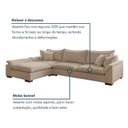 Ver imagem 6 de Sofá de Canto 6 Lugares Chaise Modulado 280cm com Base em Madeira Maciça Dominique Yescasa