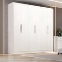 Ver imagem 1 de Guarda Roupa Casal 6 Portas 3 Gavetas Mônaco Branco