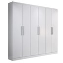 Ver imagem 3 de Guarda Roupa Casal 6 Portas 3 Gavetas Mônaco Branco