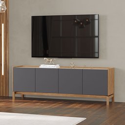 Rack para TV até 50 Polegadas em Madeira Maciça e MDF Linha Barcelona  - 2