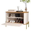 Ver imagem 6 de Mesa de Cabeceira Curva 1 Gaveta Pés e Puxadores em Metal 76cm Tucupí