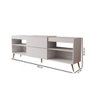 Ver imagem 4 de Rack para TV até 55 Polegadas Florença 1 Porta 2 Prateleiras Branco Fosco - Panorama Móveis