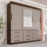 Guarda Roupa Casal 3 Portas 9 Gavetas com Espelho Luana - 2