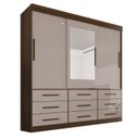 Ver imagem 4 de Guarda Roupa Casal 3 Portas 9 Gavetas com Espelho Luana