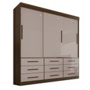 Ver imagem 4 de Guarda Roupa Casal 3 Portas 9 Gavetas Luana