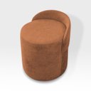Ver imagem 3 de Puff Decorativo com Encosto Forma Orgânica Bouclé Yuri