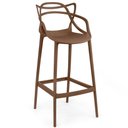 Ver imagem 6 de Kit 4 Banquetas Allegra com Encosto Design Cozinha/bancada - Marrom