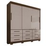 Guarda Roupa com Pés Casal 3 Portas 9 Gavetas Luana - 4