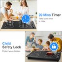 Ver imagem 3 de Vbgk Cooktop Elétrico 30" Indução 6000w com 4 Bocas, Controle por Botão (preto)