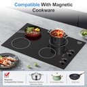 Ver imagem 5 de Vbgk Cooktop Elétrico 30" Indução 6000w com 4 Bocas, Controle por Botão (preto)