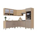 Ver imagem 2 de Cozinha Completa 100 Mdf de Canto 9 Peças com Tampo e Espaço Forno e Micro-ondas 458cm Duna Luciane
