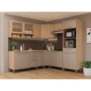 Ver imagem 1 de Cozinha Completa 100 Mdf de Canto 9 Peças com Tampo e Espaço Forno e Micro-ondas 458cm Duna Luciane