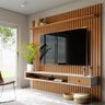 Home Para Sala De Estar 250cm TV 75 Polegadas 61X Off White Nature Tebar - 7