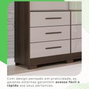 Ver imagem 7 de Guarda Roupa com Pés 2 Portas 6 Gavetas Luana