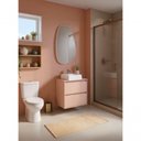 Ver imagem 1 de Gabinete para Banheiro Rosa Dubai com 1 Porta e 1 Gaveta em MDF 60cm Rosa com Cuba e Espelho On