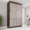 Ver imagem 2 de Guarda Roupa Solteiro 2 Portas 6 Gavetas Luana