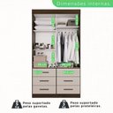 Ver imagem 3 de Guarda Roupa Solteiro 2 Portas 6 Gavetas Luana