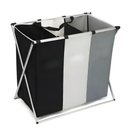 Ver imagem 1 de Cesto de Roupas Multiuso com 3 Compartimentos Versátil e Prático