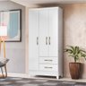 Guarda Roupa 3 Portas Lima Branco Rosa 951440 Moval - 5