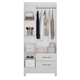 Guarda Roupa 3 Portas Lima Branco Rosa 951440 Moval - 3