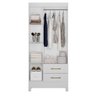 Guarda Roupa 3 Portas Lima Branco Rosa 951440 Moval - 3
