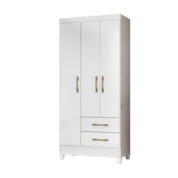Guarda Roupa 3 Portas Lima Branco Rosa 951440 Moval - 4