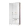 Guarda Roupa 3 Portas Lima Branco Rosa 951440 Moval - 4