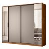 Guarda Roupa Casal Laredo 4 Portas Flex Nogueira/nude Prime com Espelho - Demartêz - 1