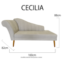 Ver imagem 6 de Recamier Divã Pés Palito para Sala Cecilia 1.60cm Corano Bege - Incasa Decor