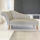 Ver imagem 2 de Recamier Divã Pés Palito para Sala Cecilia 1.60cm Corano Bege - Incasa Decor