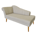Ver imagem 5 de Recamier Divã Pés Palito para Sala Cecilia 1.60cm Corano Bege - Incasa Decor