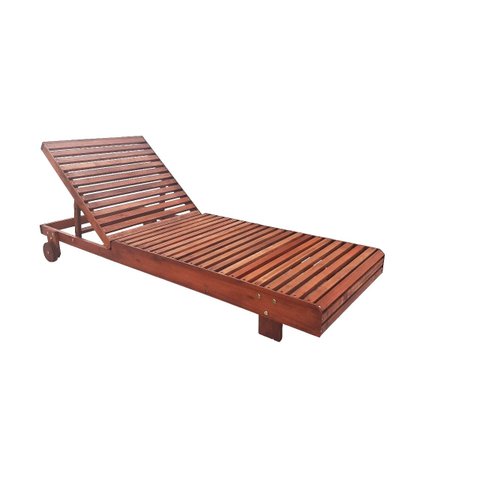 Espreguiçadeira Allegra Madeira Maciça Piscina Lazer Nogueira Proteção UV Nogueira