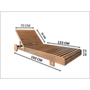 Ver imagem 2 de Espreguiçadeira Allegra Madeira Maciça Piscina Lazer Nogueira Proteção Uv Nogueira