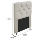 Ver imagem 3 de Cabeceira Solteiro França A05 c/ Strass 90 cm para Cama Box Suede - ADJ Decor CABECEIRA SOLTEIRO CAB