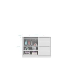 Quarto Completo Infantil Pérola Branco _ Phoenix Baby - 3