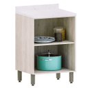 Ver imagem 3 de Balcão para Cozinha Modulada 60 Cm 2 Portas Atenas Cinza Cristal