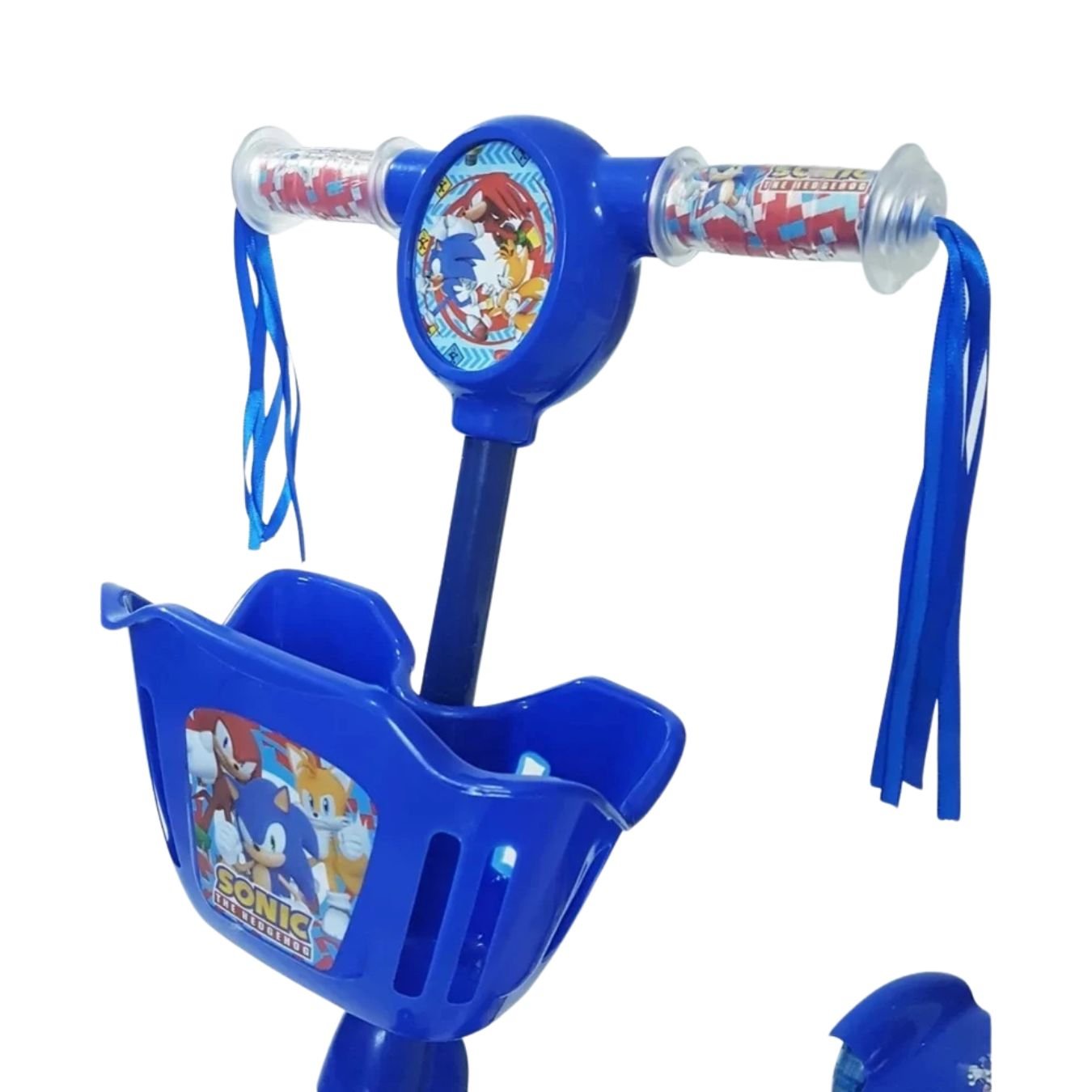 Patinete Infantil 03 Rodas com Cesta,musica,luz Personagem:sonic - 4