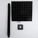 Ver imagem 3 de Chuveiro Ducha Preto Fosco 20x20 Inox Suporte Teto Quadrado Luxo Banheira Area Externa Banheiro