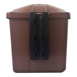 Cesto Individual Lixeira Coleta Seletiva 40 Litros Com Poste:Vermelho - 2