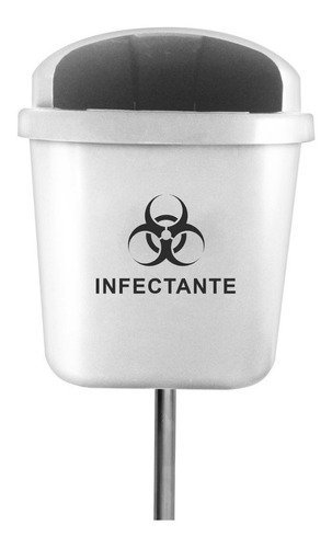 Cesto Individual Lixeira Coleta Seletiva 40 Litros Com Poste:Vermelho - 15