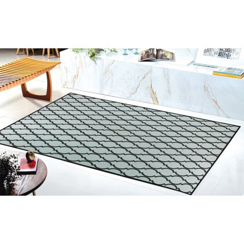 Tapete Sala Esc 2,00 x 2,50 Antiderrapante Preto Ht-13