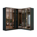 Ver imagem 2 de Roupeiro Modulado Ravi em Mdf 243,5cm 8 Portas Reflecta Grafitto 1110