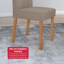 Ver imagem 6 de Conjunto Sala de Jantar Mesa Easy Tower 170x90cm Mdf/vidro com 6 Cadeira Armoni Suede Bege Amendoa/