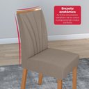 Ver imagem 7 de Conjunto Sala de Jantar Mesa Easy Tower 170x90cm Mdf/vidro com 6 Cadeira Armoni Suede Bege Amendoa/