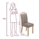 Ver imagem 3 de Conjunto Sala de Jantar Mesa Easy Tower 170x90cm Mdf/vidro com 6 Cadeira Armoni Suede Bege Amendoa/