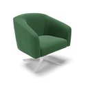 Ver imagem 1 de Poltrona Giratória Stella Veludo Base Cromada Verde