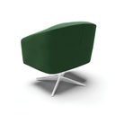 Ver imagem 5 de Poltrona Giratória Stella Veludo Base Cromada Verde